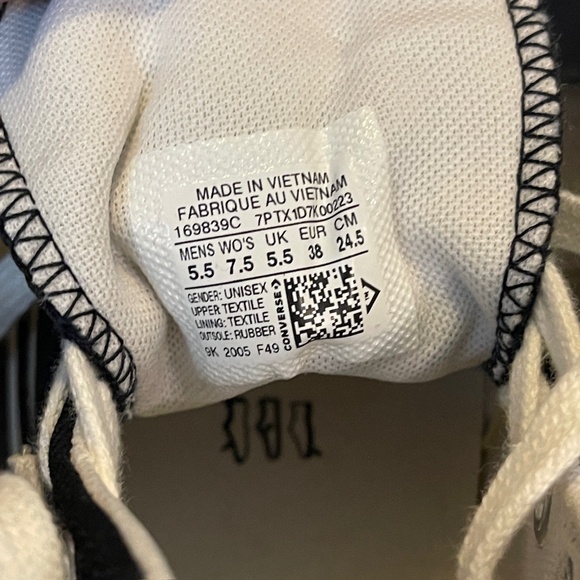 Converse X Feng Chen Wang Hi Concept 2-In 1 Chuck 70’s  Unisex Sneakers US 7.5 - Picture 6 of 10